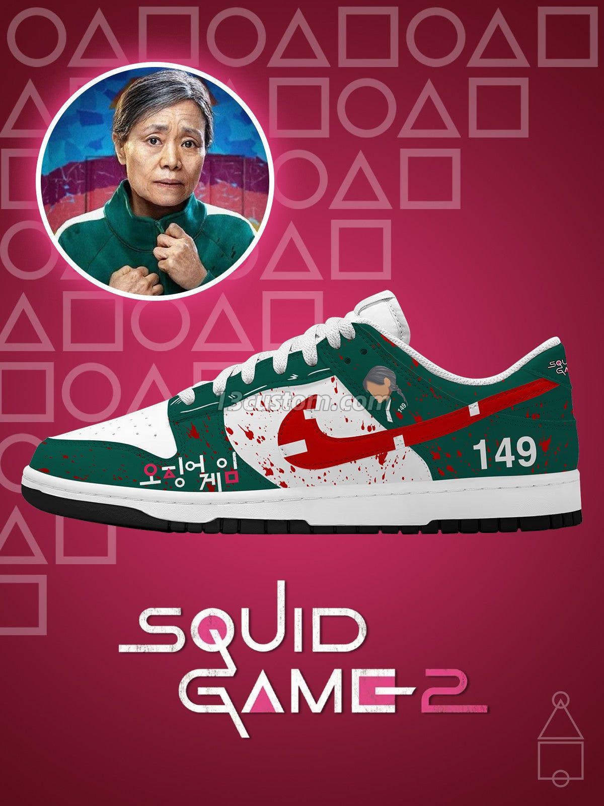 Player 149 V.1 Custom Court-Low Sneakers