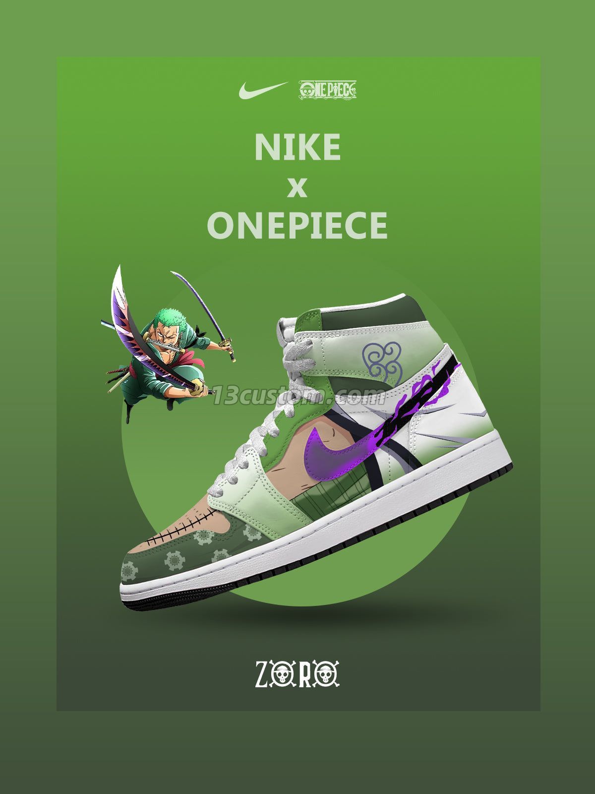 Zoro V.2 Custom High-Top Sneakers