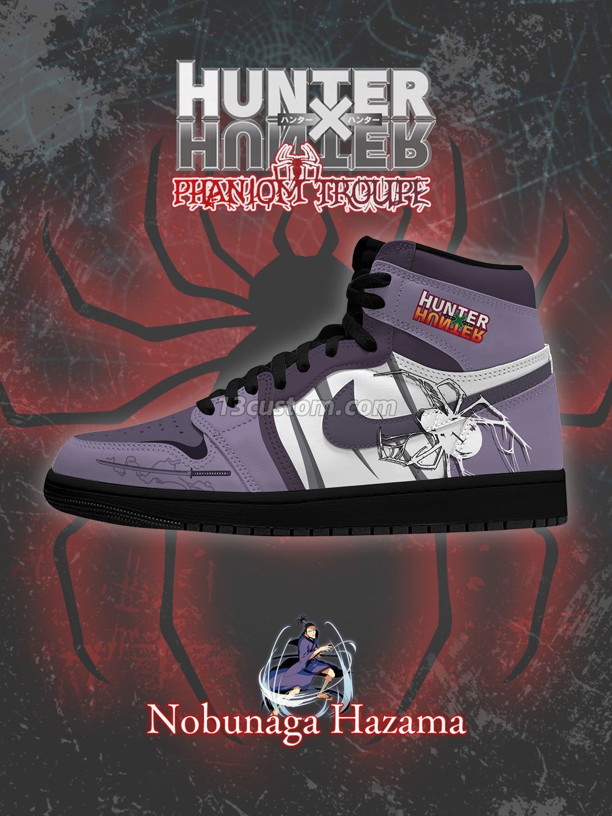 Nobunaga Hazama V.1 Custom High-Top Sneakers