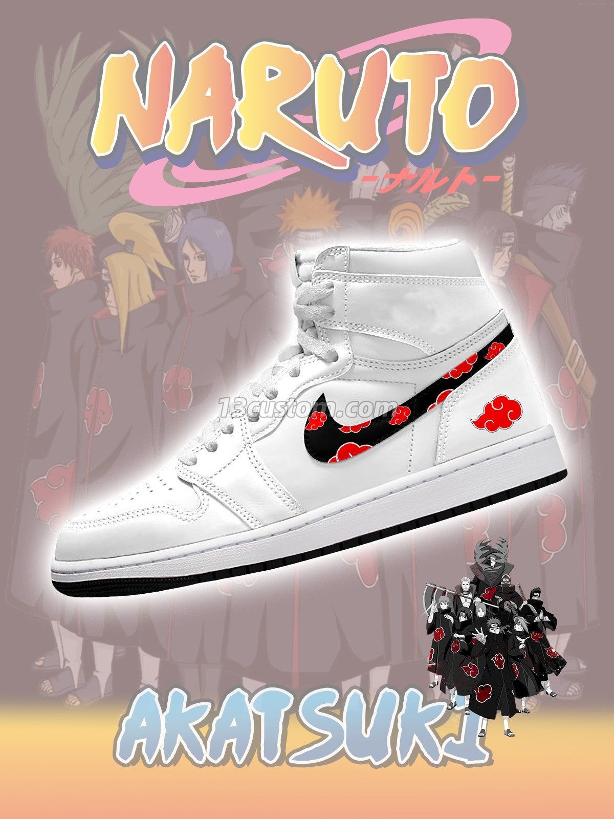 Akatsuki V.1 Custom High-Top Sneakers