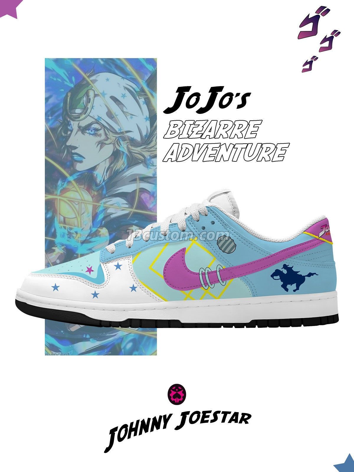 Johnny Joestar V.1 Custom Court-Low Sneakers