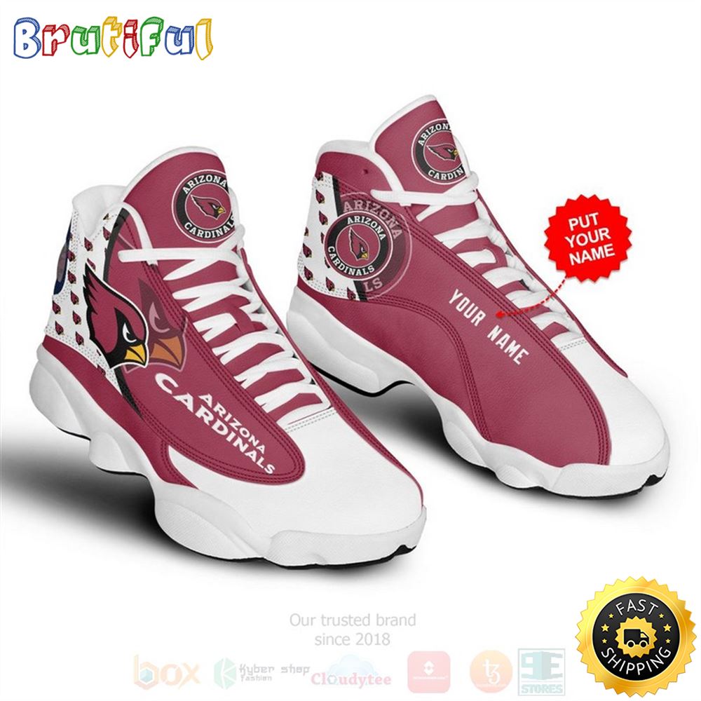Arizona Cardinals Nfl Custom Name Air Jordan 13 Shoes