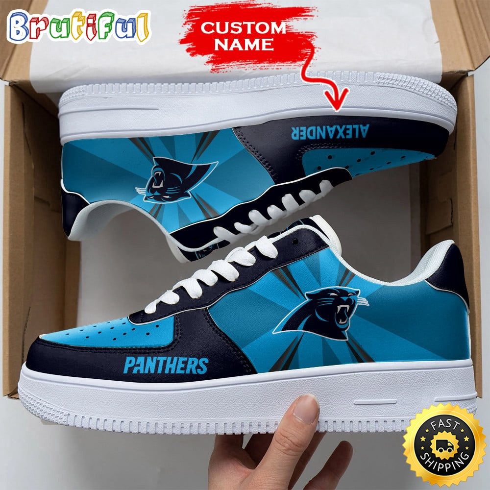 Custom NFL Carolina Panthers Air Force 1 Shoes Versatile AF1 Series