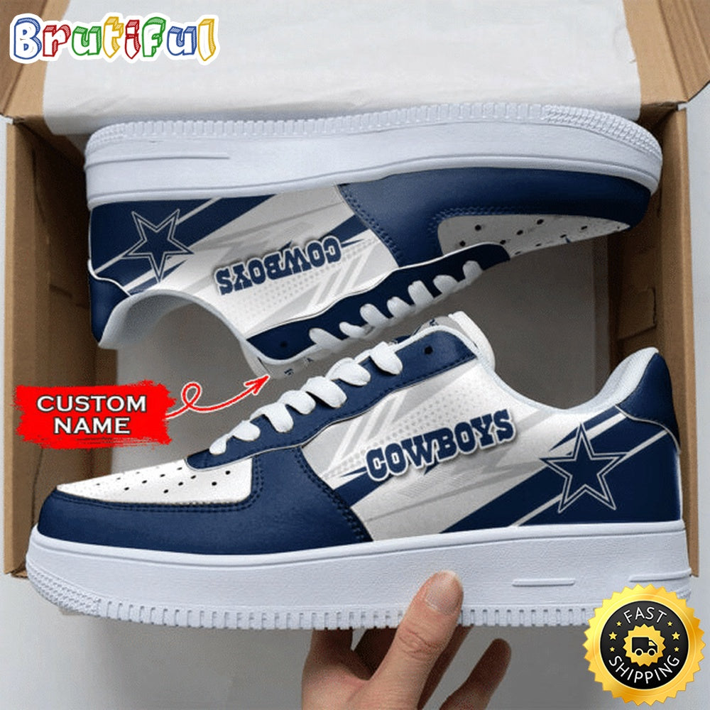 Custom NFL Dallas Cowboys Air Force 1 Shoes Sports Sneaker For Fans