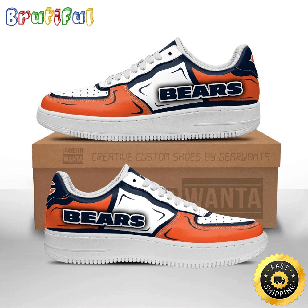 NFL Chicago Bears Air Force 1 Shoes Football Sports Sneaker Shoes