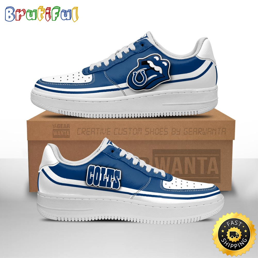 NFL Indianapolis Colts Air Force 1 Shoes Sexy Lips For Fans