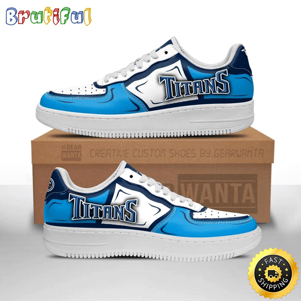 NFL Tennessee Titans Air Force 1 Shoes Football Sports Sneaker Shoes