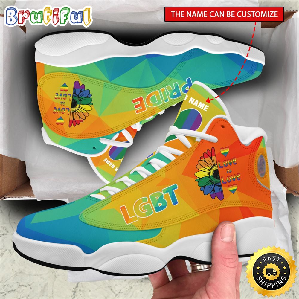 Personalized Sunflowers Lgbt Love Is Love Custom Air Jordan 13 Shoes