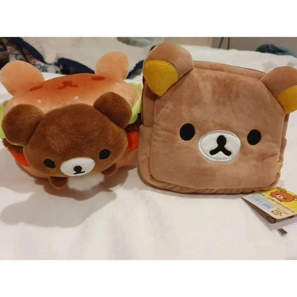 Bear Pencil Bag, Plush Cartoon Makeup Organizer, Cute Cosmetic Storage Case for Vanity & Beauty Supplies