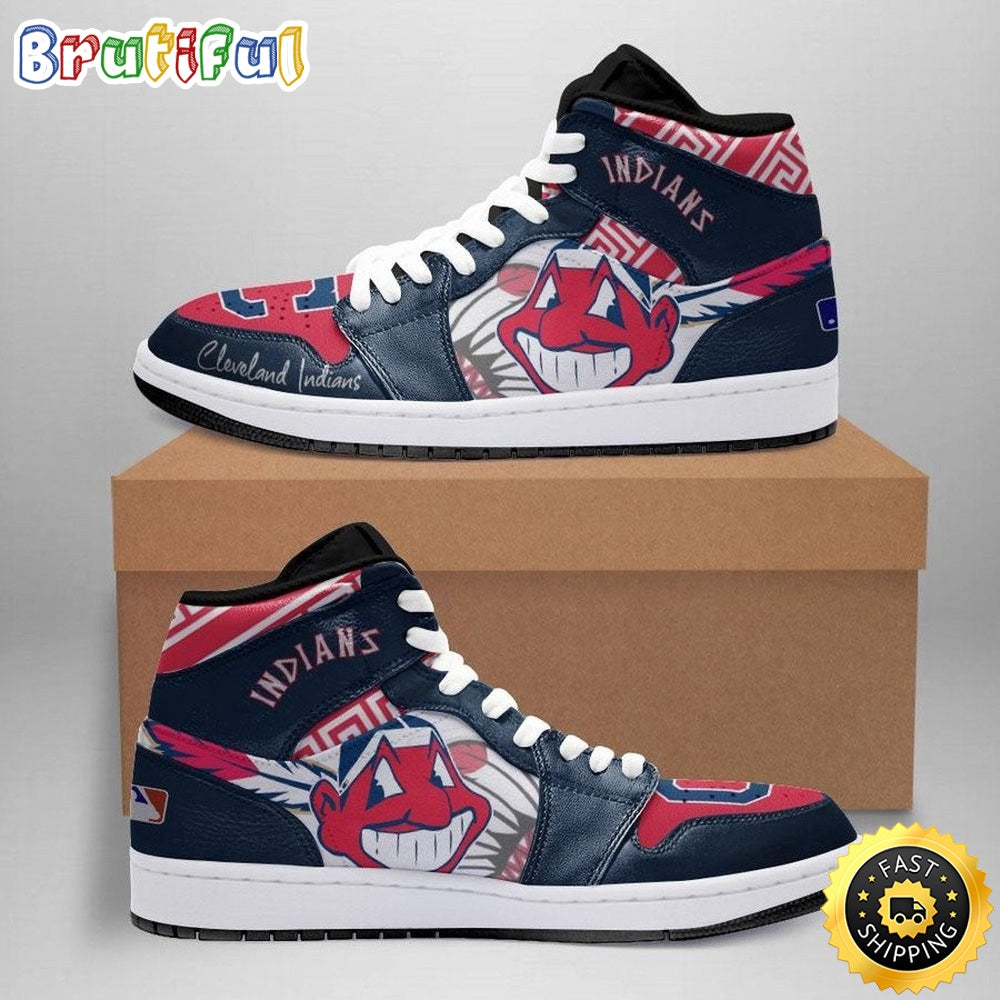 MLB Cleveland Indians Air Jordan 1 High Sneakers