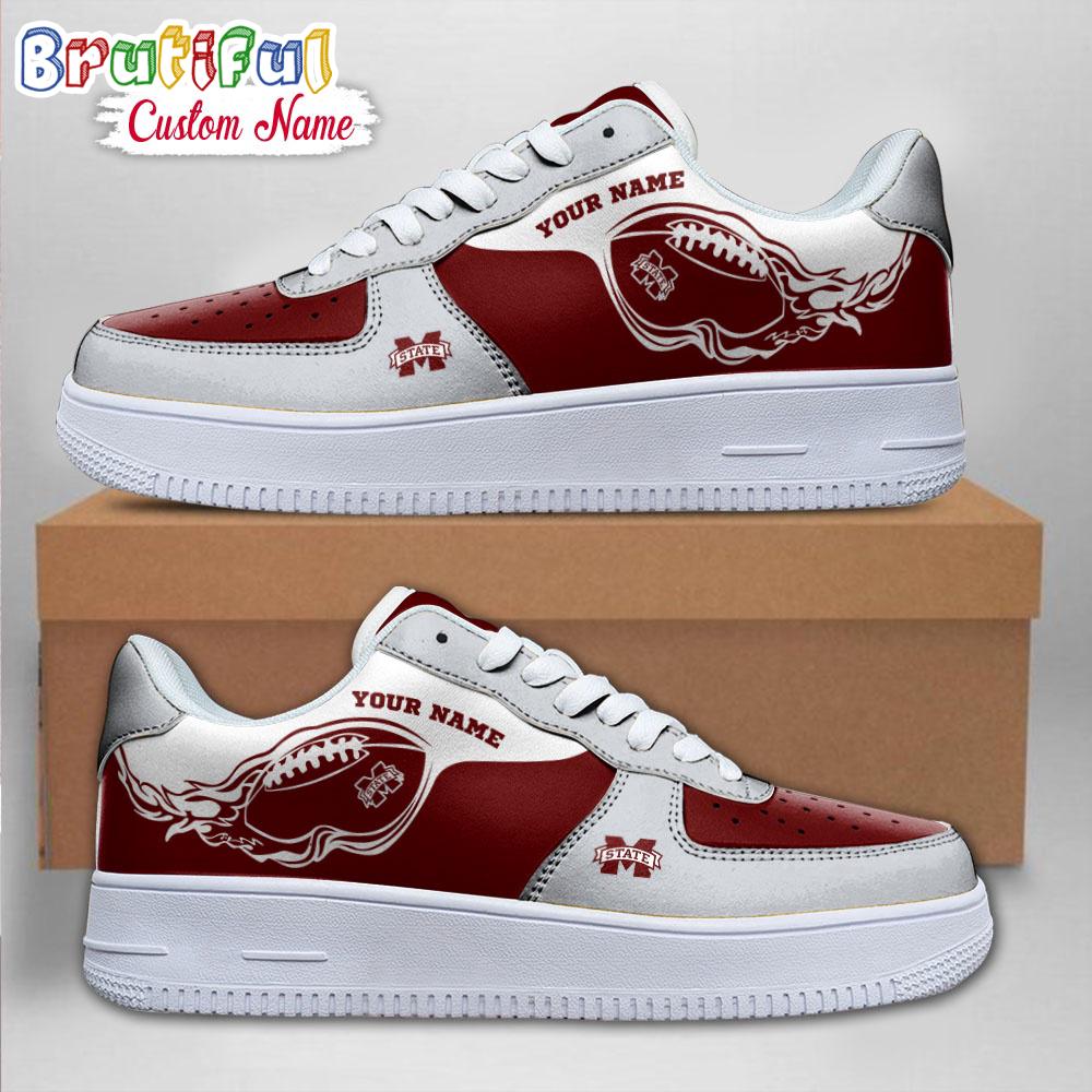 NCAA Mississippi State Bulldogs Sporty Air Force 1 Shoes Sneaker
