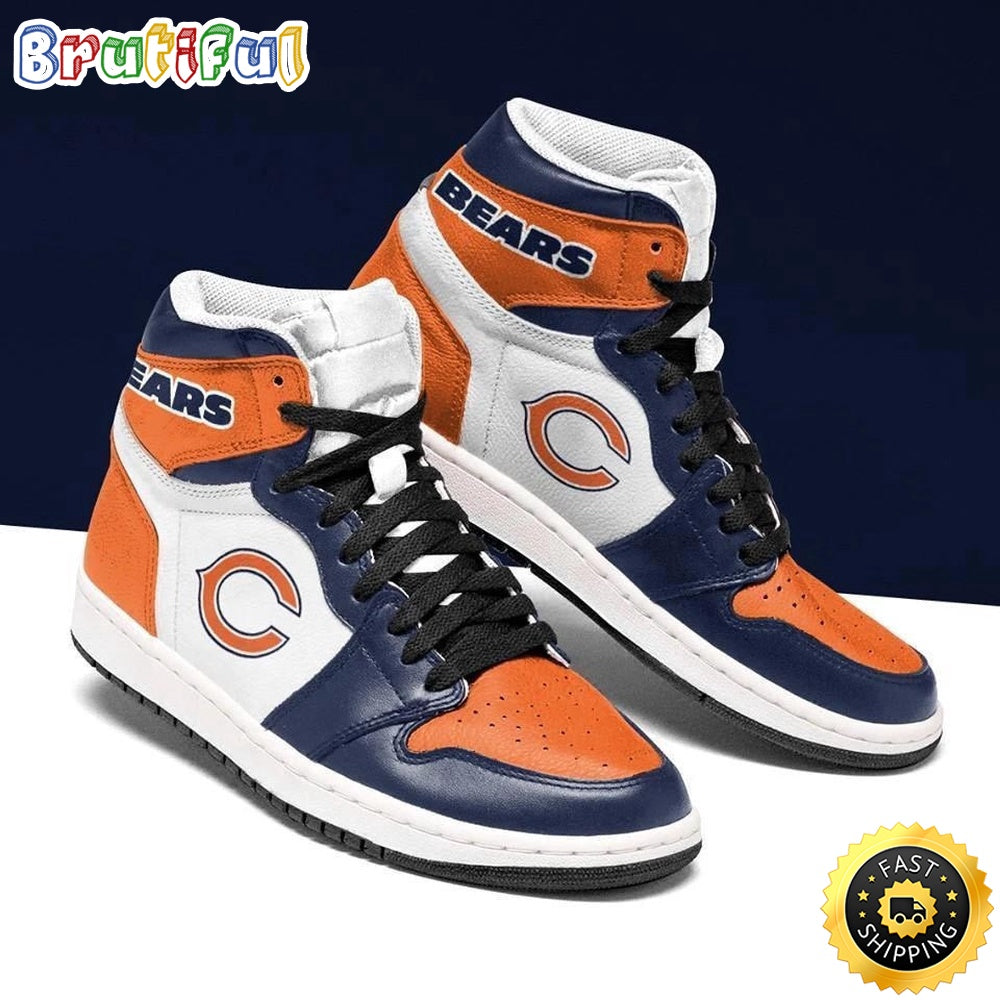 NFL Chicago Bears Blue White Orange Sneaker Air Jordan 1 High Sneakers