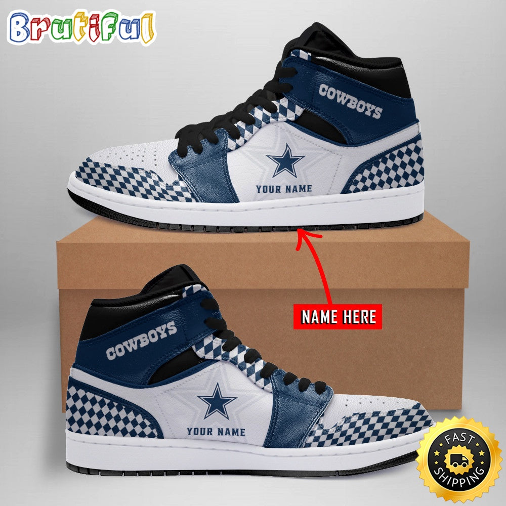Personalized NFL Dallas Cowboys Air Jordan 1 Shoes